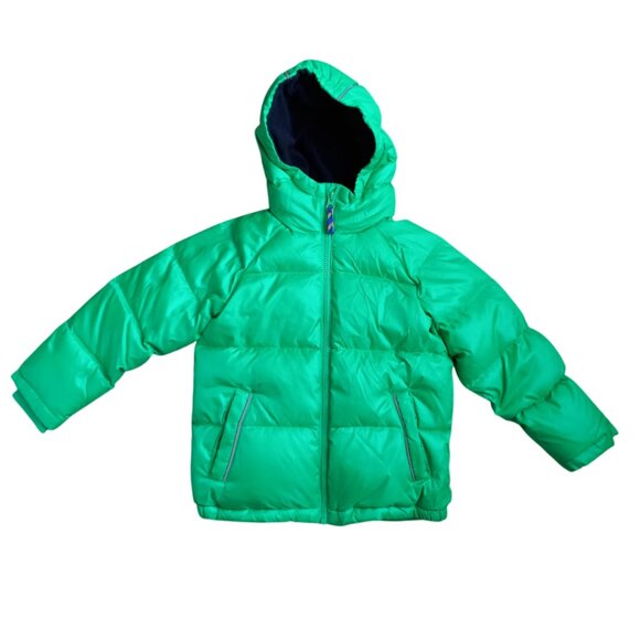 Crewcuts Other - Crewcuts Green Puffer Jacket Kids Size 4/5 – Hooded Winter Coat Unisex